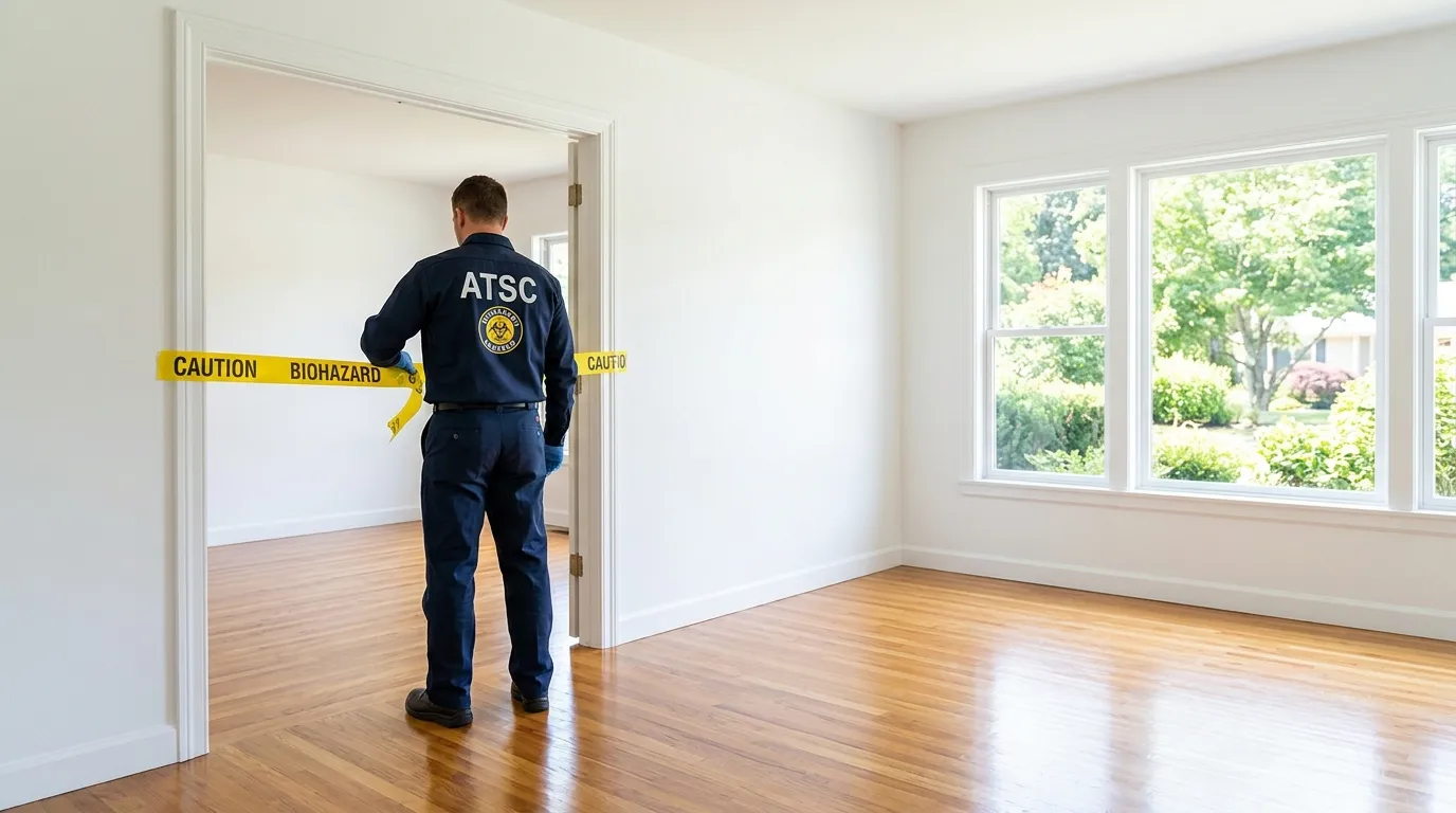 Certified biohazard cleanup crew performing Crime Scene Cleanup in Marvin